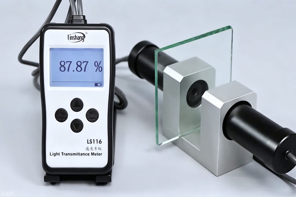 light transmittance testing for architectural facade glass
