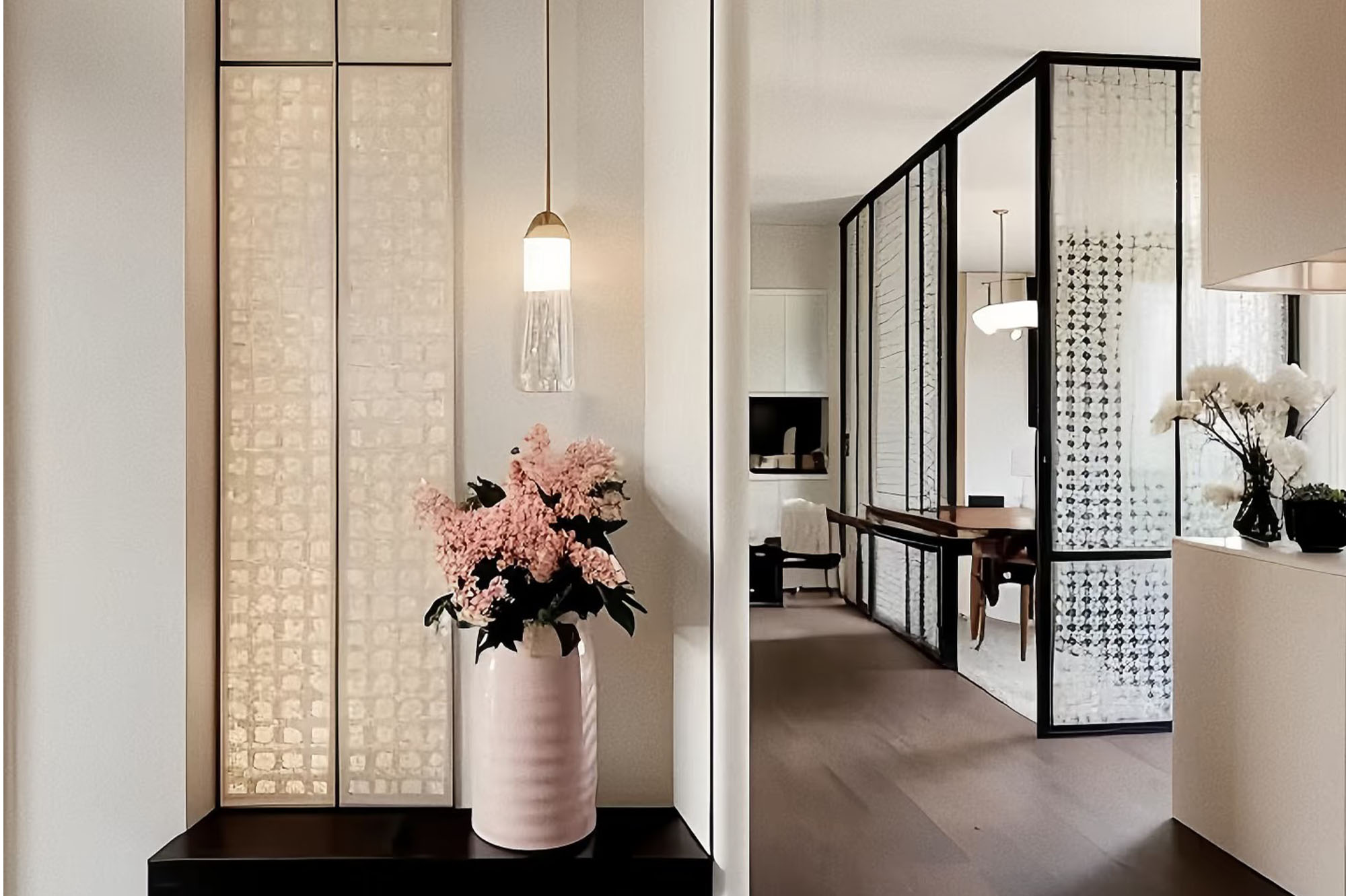 Modern patterned glass for luxury interior partitions