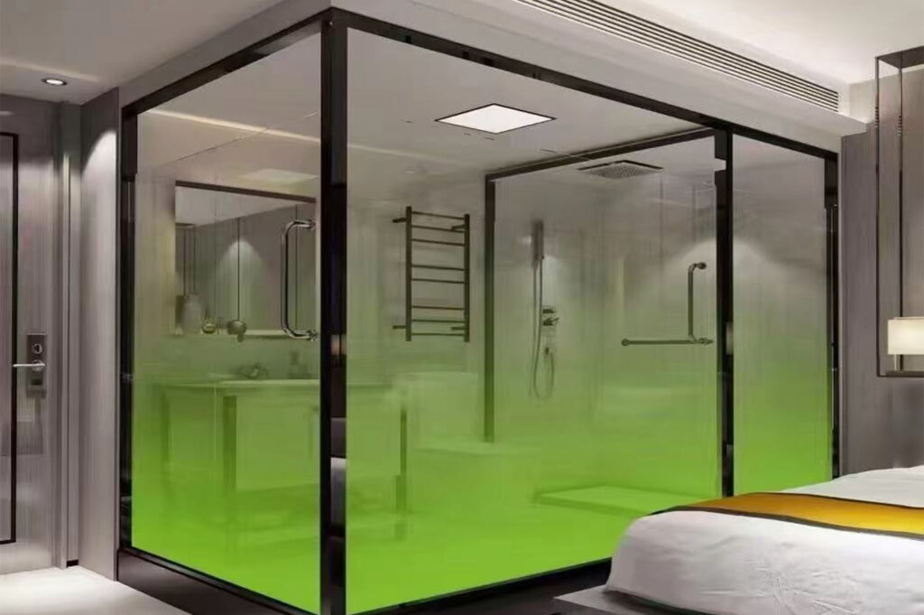 Laminated interior glass systems for office partitions