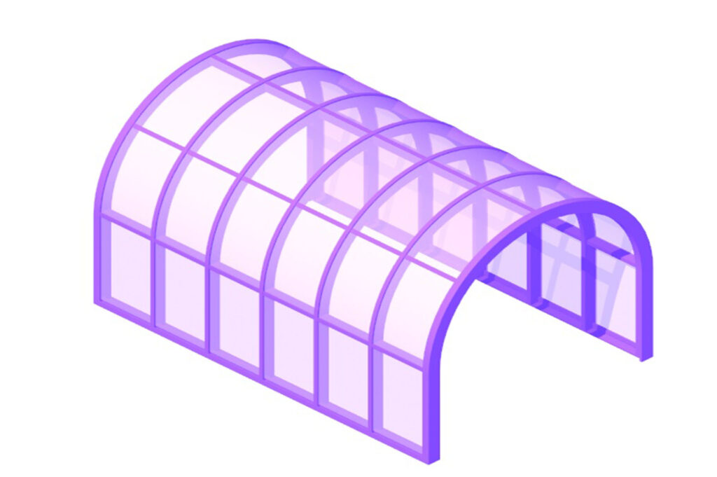 curved laminated skylight glass