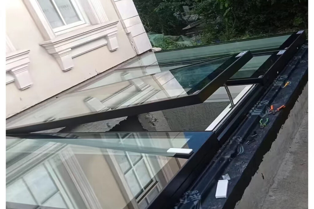 luxury villa skylight installation