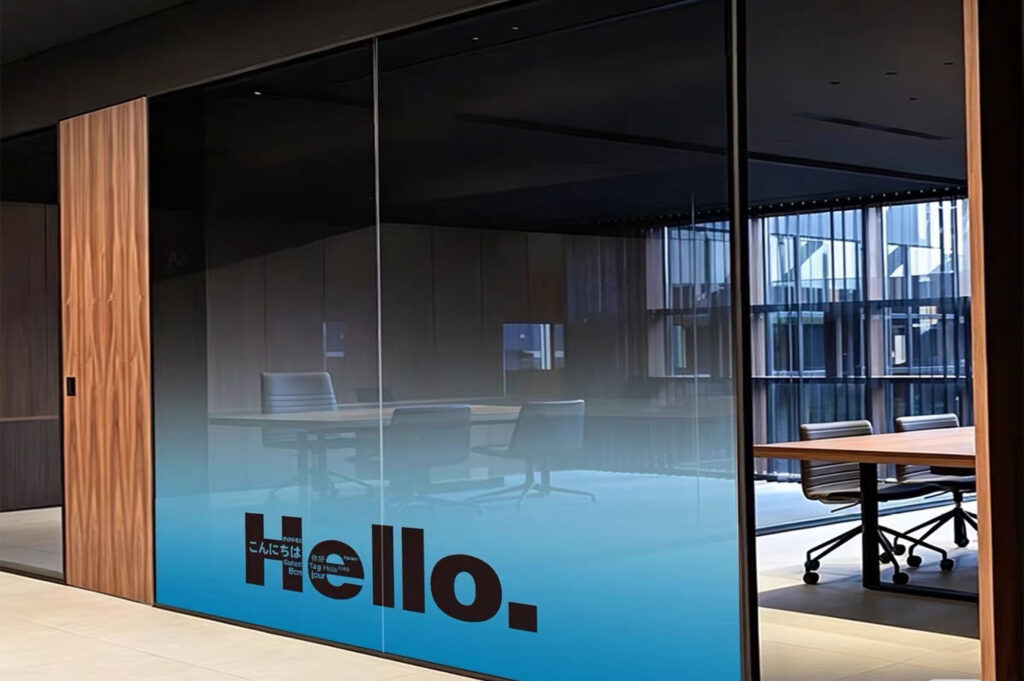 modern office glass partition system